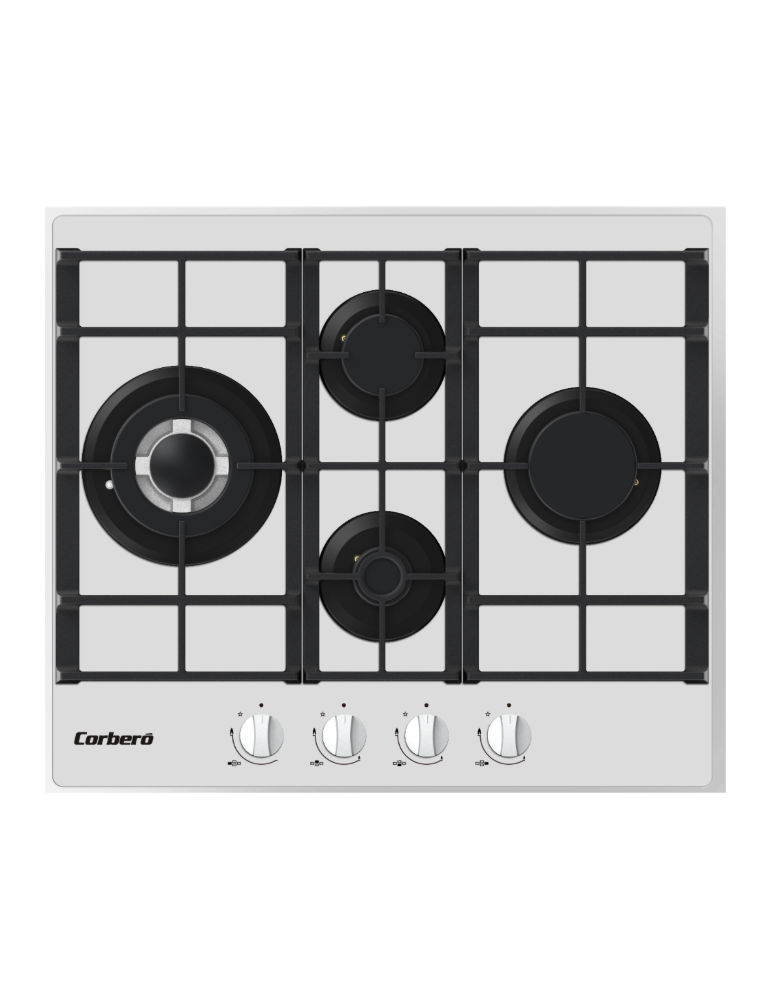 CORBERO CRISTALGAS BLANCA 4 FUEGOS HIERRO FUNDIDO BUTANO