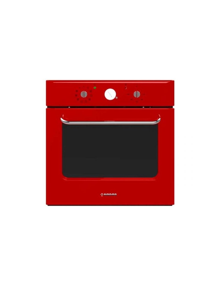NODOR HORNO ROJO 59X59,5X56,6 PUERTAS DESMONTABLES MULTIFUNCION 9 FUNC. GUIAS 53 LITROS   A
