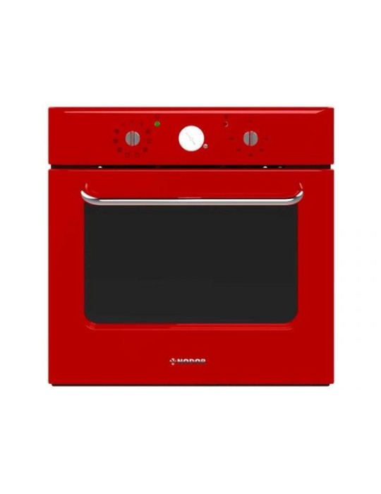 NODOR HORNO ROJO 59X59,5X56,6 PUERTAS DESMONTABLES MULTIFUNCION 9 FUNC. GUIAS 53 LITROS   A