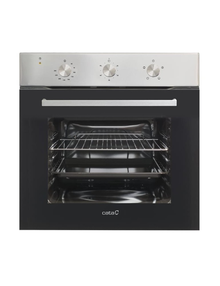 CATA CONJUNTO DE HORNO Y VITROCERAMICA SE 6304 3 ZONAS COCCIÓN CRISTAL NEGRO