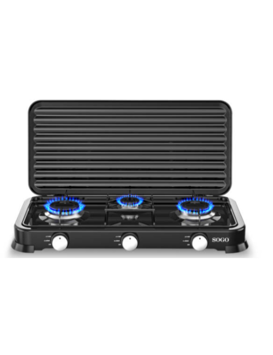 SOGO HORNILLO GAS DE 3FG NEGRO USO EXCLUSIVO EXTERIOR